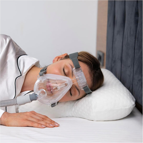 Pernă CPAP din spumă cu memorie, pentru cei care dorm lateral și cei care dorm pe spate. Pernă pentru apnee în somn. Potrivit pentru toți utilizatorii de măști CPAP. Pernă pentru susținerea gâtului. Pernă pentru gât. Perne ortopedice cervicale Naty Shop Titlu implicit
