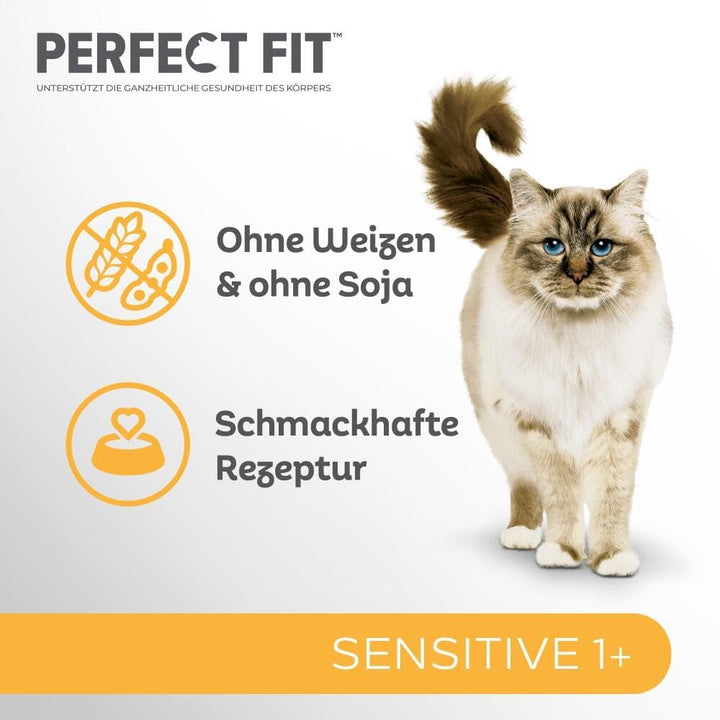 Hrană uscată pentru adulți PERFECT FIT pentru pisici sensibile de peste 1 an - curcan, 7 kg (1 pungă)