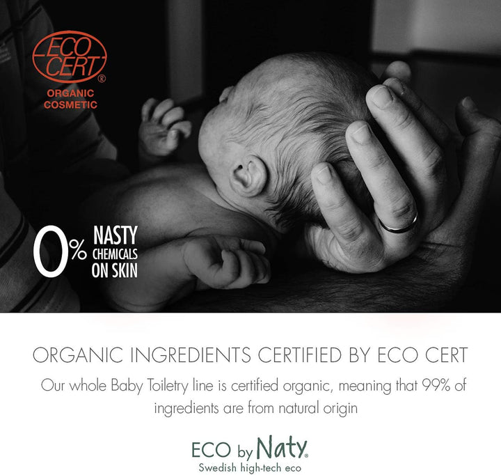 Eco by Naty, spumă de baie pentru copii, ingrediente organice pe bază de plante cu 0% parfum, hipoalergenic și testat dermatologic, flacon de 200 ml Copii - Baie si Skincare Naty Shop