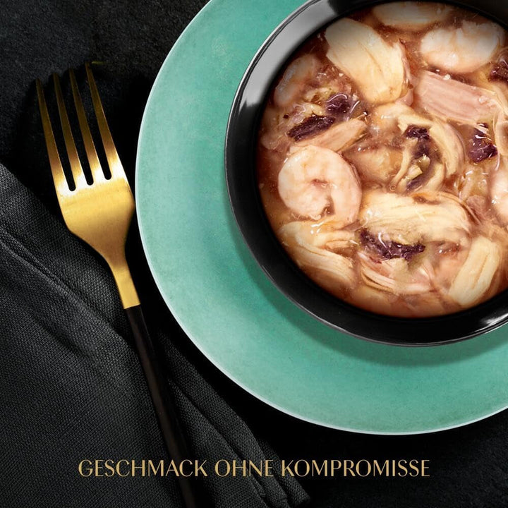 Sheba Filets - Cea mai fină hrană umedă pentru pisici în bol - Pui cu creveți - 16 X 60G