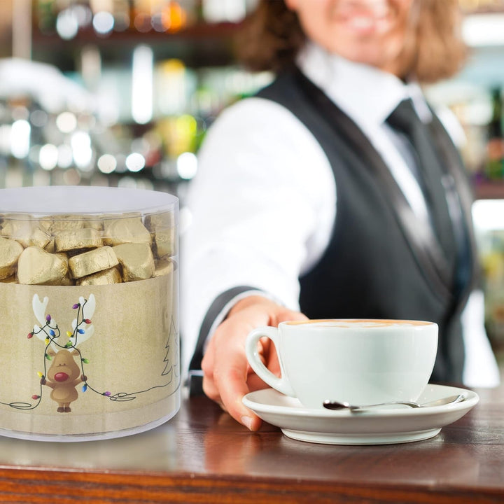 Günthart 150 bucăți Inimioare de ciocolată aurite cu umplutură de turtă dulce, 1.2 KG Bomboane de Ciocolata Naty Shop