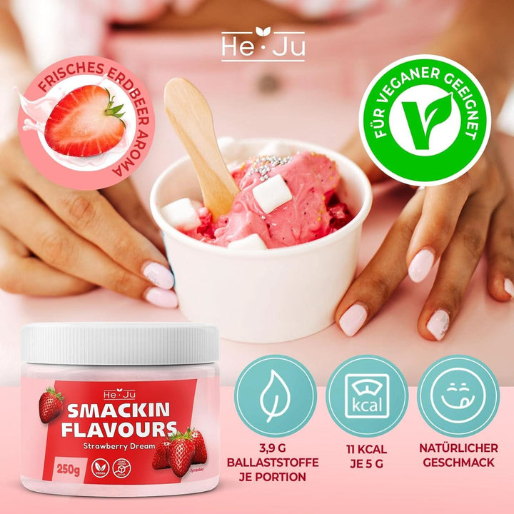 He-Ju, Pudră cu aromă de căpsuni, 250 grame Arome Naty Shop