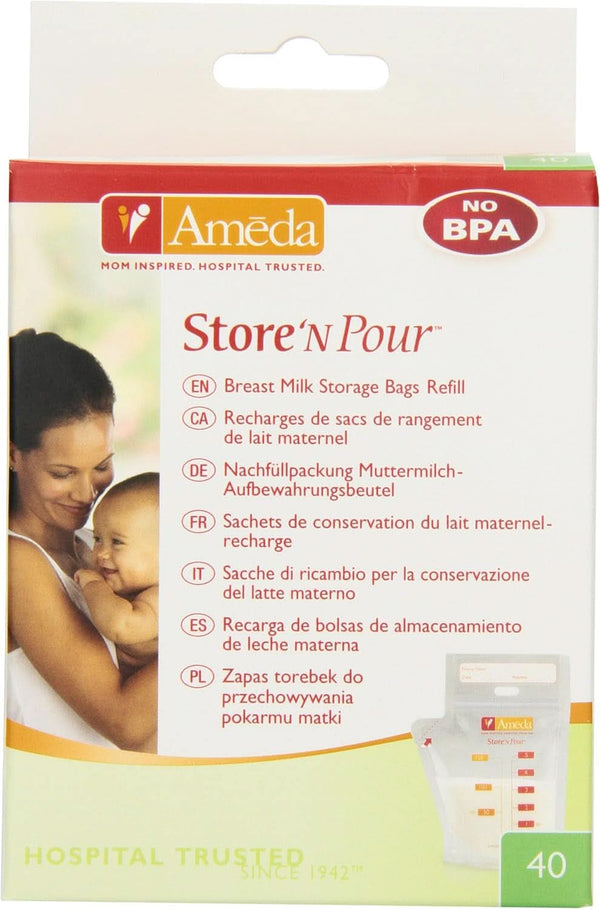 Pungi pentru lapte matern - 40 bucăți Accesorii Hrana si Alaptare Bebe Naty Shop