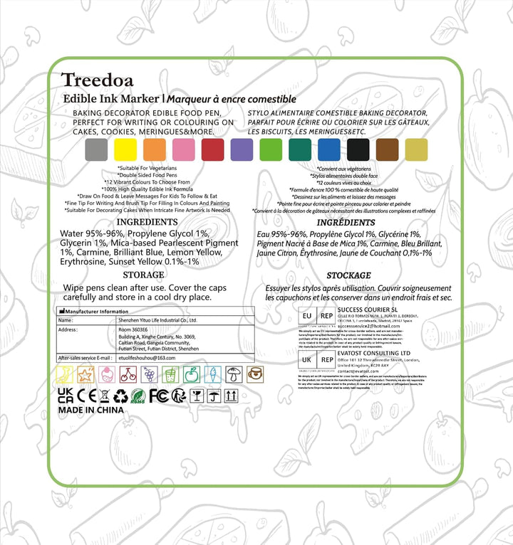 Pixuri de colorat alimentar pentru copt, pix de colorat alimentar pentru ouă de Paște, pixuri de colorat fondant, 12 markere cu punct fin, alimente, scriitor pentru fursecuri, prăjituri, fondant, deserturi, pix comestibil de scris