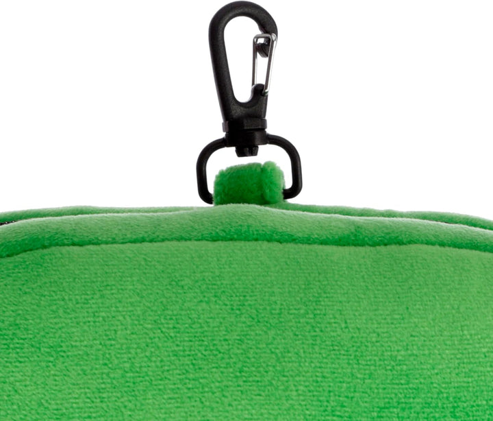 Puckator Relaxeazzz Minecraft Creeper pernă de călătorie din pluș și mască pentru ochi tetieră, pernă de dormit, pernă pentru gât, pernă de călătorie, mască de dormit, copii și adulți pentru mașină de călătorie, accesoriu pentru tren, avion Perne calatorie Naty Shop