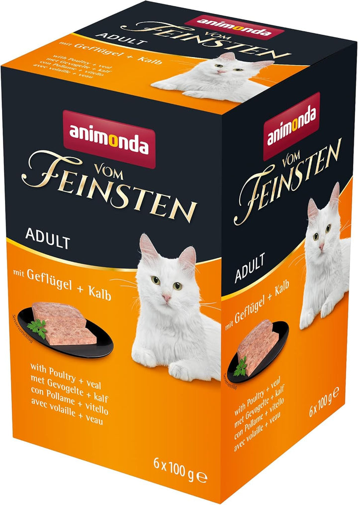 Animonda Vom Feinsten Adult Sauce Variety (32 X 100 G), hrană umedă pentru pisici adulte, hrană pentru pisici fără cereale și zahăr, bucăți fragede într-un sos delicios