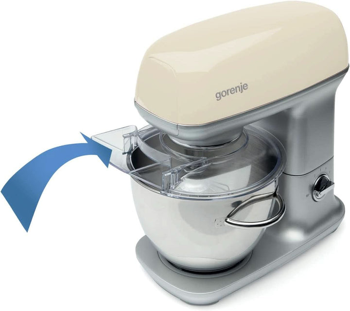 Gorenje MMC 1000 RL Küchenmaschine 7 Geschwindigkeitsstufen/Schüssel 4,5 Liter/ 1000 W Motorleistung / 3D Mixen/Supersilent/Easyclean/Überhitzungsschutz/Drehzahlregulierung/Champagne Mama si Copilul Naty Shop