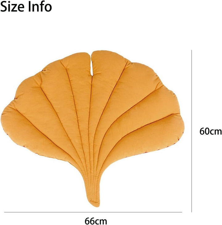 7WUNDERBAR Pat pentru pisici Pernă pentru pisici Moale Lavabilă, Loc de dormit pentru pisici Coș pentru pisici Canapea pentru pisici Pătură pentru pisici Pat pentru câini mici Pat pentru animale de companie (Frunze de Ginkgo)