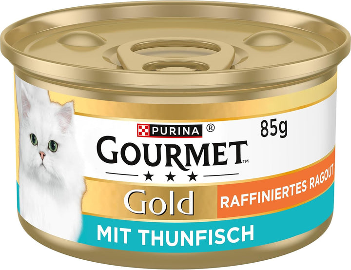 Gourmet Gold Refined Ragout Hrană umedă pentru pisici, cu ton, pachet de 12 (12 X 85G)