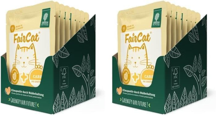 Green Petfood Faircat Multipack (6 X 85 G) | Adult | Hrană umedă premium pentru pisici adulte | 6 arome delicioase diferite în Multipack | Fără cereale | Hrană umedă pentru pisici | 6Pack