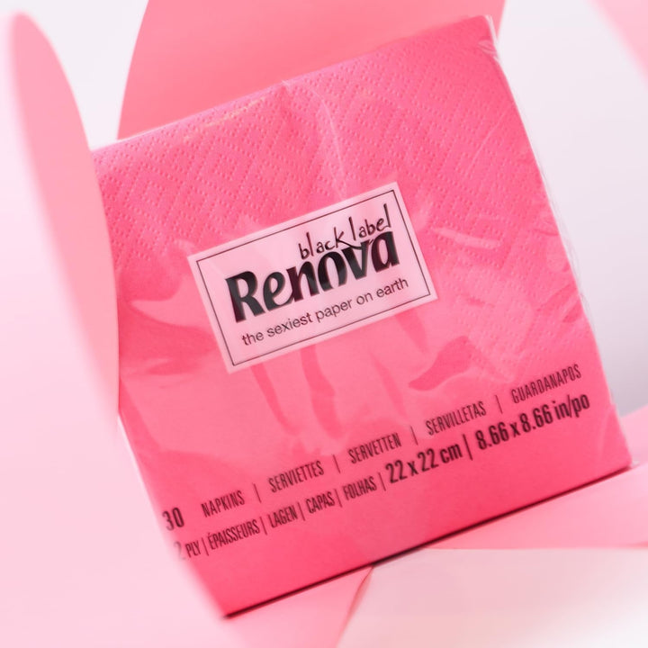 Șervețele de cocktail Renova, fucsia, 30 de șervețele