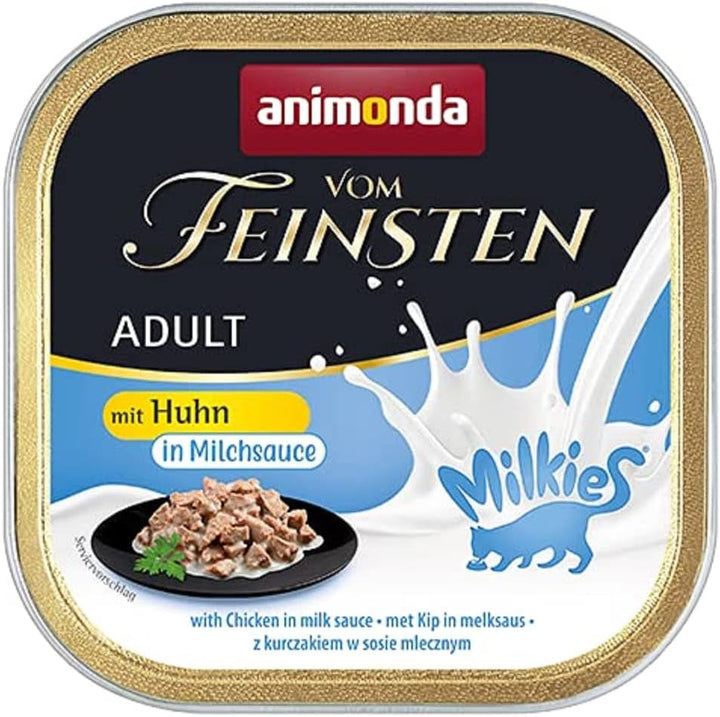 Animonda Vom Feinsten Adult Sauce Variety (32 X 100 G), hrană umedă pentru pisici adulte, hrană pentru pisici fără cereale și zahăr, bucăți fragede într-un sos delicios