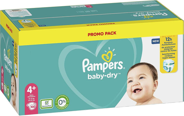 Pampers (versiunea clasica), scutece pentru bebeluși mărimea 4+ (10-15 kg), 100 buc Mama si Copilul Naty Shop