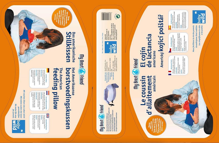 MY BREST FRIEND Baby Wild - Perna americană pentru alăptare, originală, ușor de întreținut Accesorii Hrana si Alaptare Bebe Naty Shop