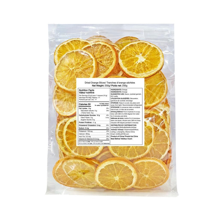 Felii de portocale uscate, 250g Felii de portocale naturale Decorațiuni uscate, felii de portocale deshidratate pentru decorațiuni de Crăciun, coroană de Advent, săpun, felii de fructe Produse deshidratate Naty Shop