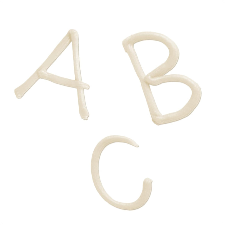 Günthart BackDecor 25 gr litere de zahăr ALB pentru orice desert în culoare albă din zahăr pentru litere și modele frumoase, 1 pachet (25 gr) Pasta de zahar Naty Shop