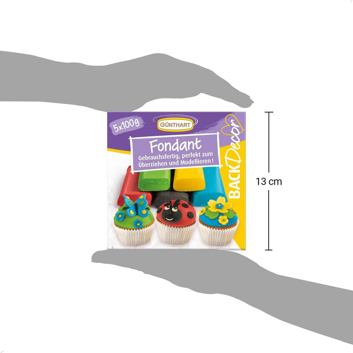 Günthart BackDecor 500g fondant fondant colorat, fără ulei de palmier, lut de modelare pentru design, set de 1 (500 gr) Pasta de zahar Naty Shop