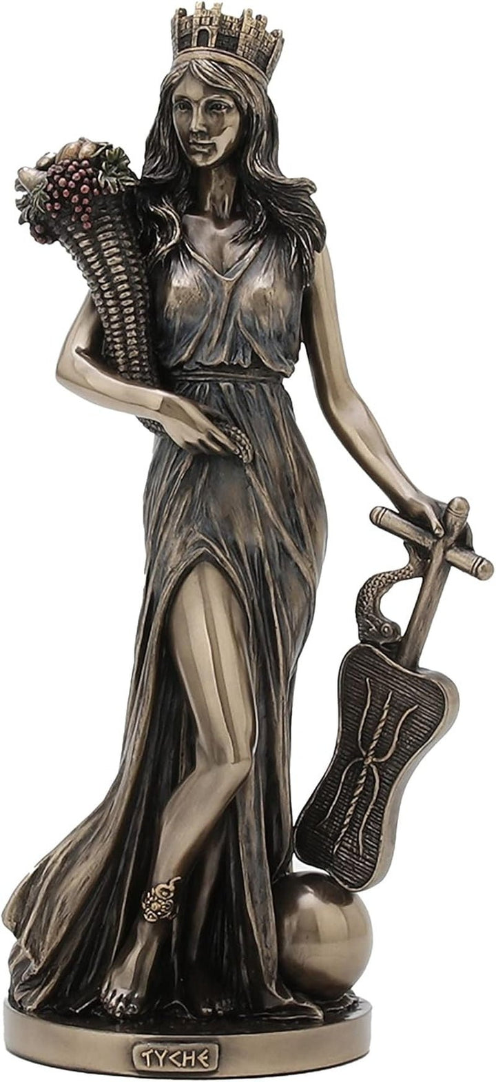 Hades zeu grec al lumii subterane cu statuie cu creier, 26,9 cm, rășină turnată la rece, finisaj bronz antic Statuete si sculpturi Naty Shop Bronz Lungime 5 1/8 * Lățime 4 1/8 * Înălțime 11 1/4 (inch)