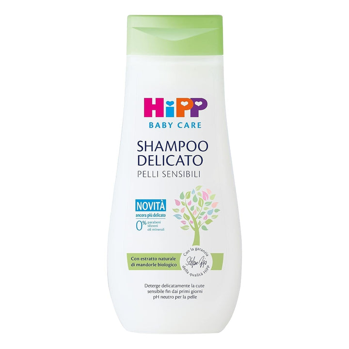 HiPP - Baby Care Șampon delicat pentru copii, curăță ușor și irită ochii, pentru pielea sensibilă, cu extract natural de migdale organice, 1 flacon cu 200 ml Copii - Baie si Skincare Naty Shop Titlu implicit