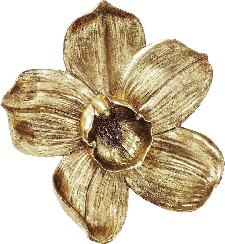 Kare Design decor de perete Orhidee, alb, XL, decor de perete, aspect floare de orhidee, handmade, 25x24x7 cm (h/w/d) Statuete si sculpturi Naty Shop Aur 40L X 3B Cm