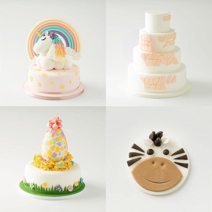 Massa Ticino Fondant White 2x 1kg - Pastă de zahăr premium pentru prăjituri decorative, fondant rulat - perfect pentru prăjituri, modelare și decorațiuni - fondant alb pentru brutari profesioniști și amatori Pasta de zahar Naty Shop