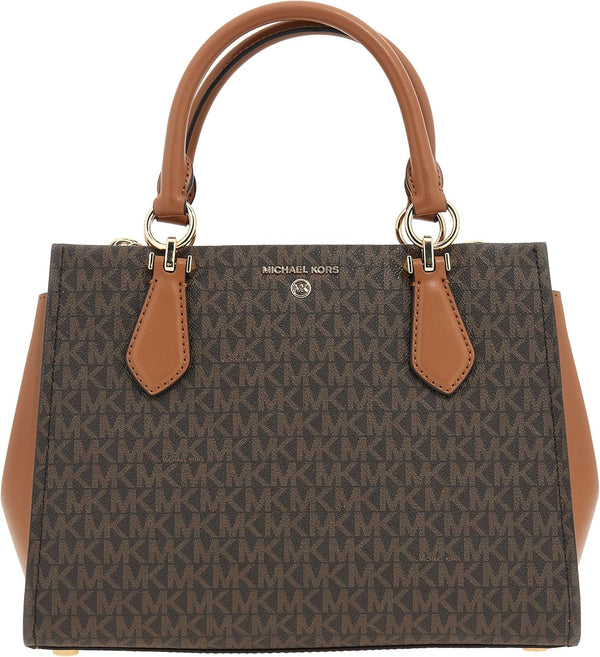 Michael Kors Ladies Md Satchel Bag Genti Femei Naty Shop Brn/Acorn