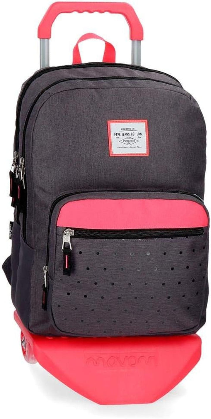 Pepe Jeans Molly rucsac cu două compartimente cu troler Gri 30.5x44x15 cms Poliester 20.13L Rucsacuri si ghiozdane premium Naty Shop Grau Rucksack 44 + Trolley