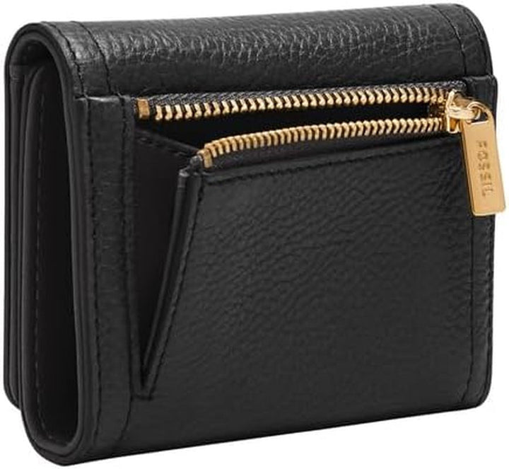 Portofel Fossil Logan Tri-Fold pentru femei, negru Portofel Femei Naty Shop