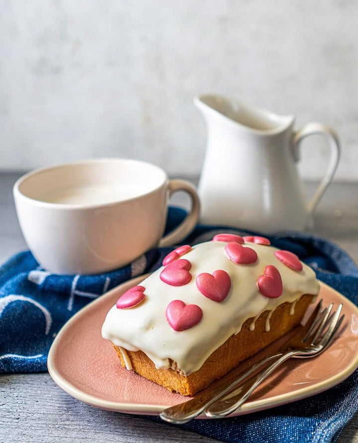 RUF Cake Glaze Bourbon Vanilla, 100g într-o pungă, rezistent la microunde, pentru glazurare și decorare biscuiți, brioșe și prăjituri, fără gluten (pachet de 4) Pasta de zahar Naty Shop