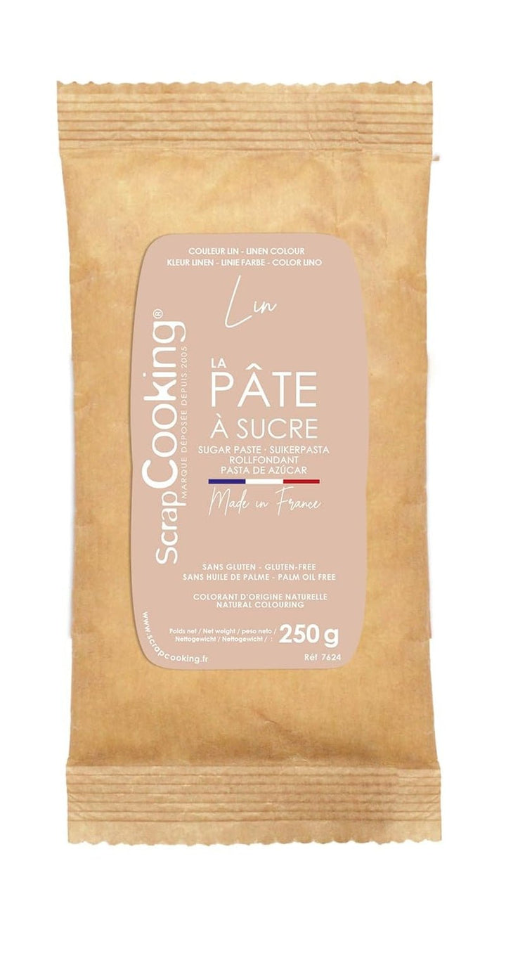 ScrapCooking - Pâte Ã Sucre Vert Sauge 250g - Colourant d'Origine Naturelle - Sans Gluten, Sans Huile de Palme - Pour Gâteaux, Pâtisseries Anniversaire - Vert Pastel - Fabriquée en France - 7621 Pasta de zahar Naty Shop Bej