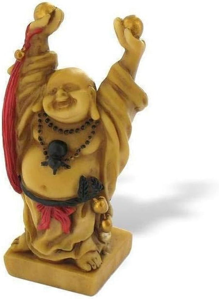 Set de 6 statuete Buddha râzând - Statuete Buddha mici - Sănătate, bogăție, înțelepciune, noroc - Feng Shui farmec norocos decorațiuni pentru casă - idee cadou Decorațiuni Zen Asia Statuete si sculpturi Naty Shop Figurină Longévité