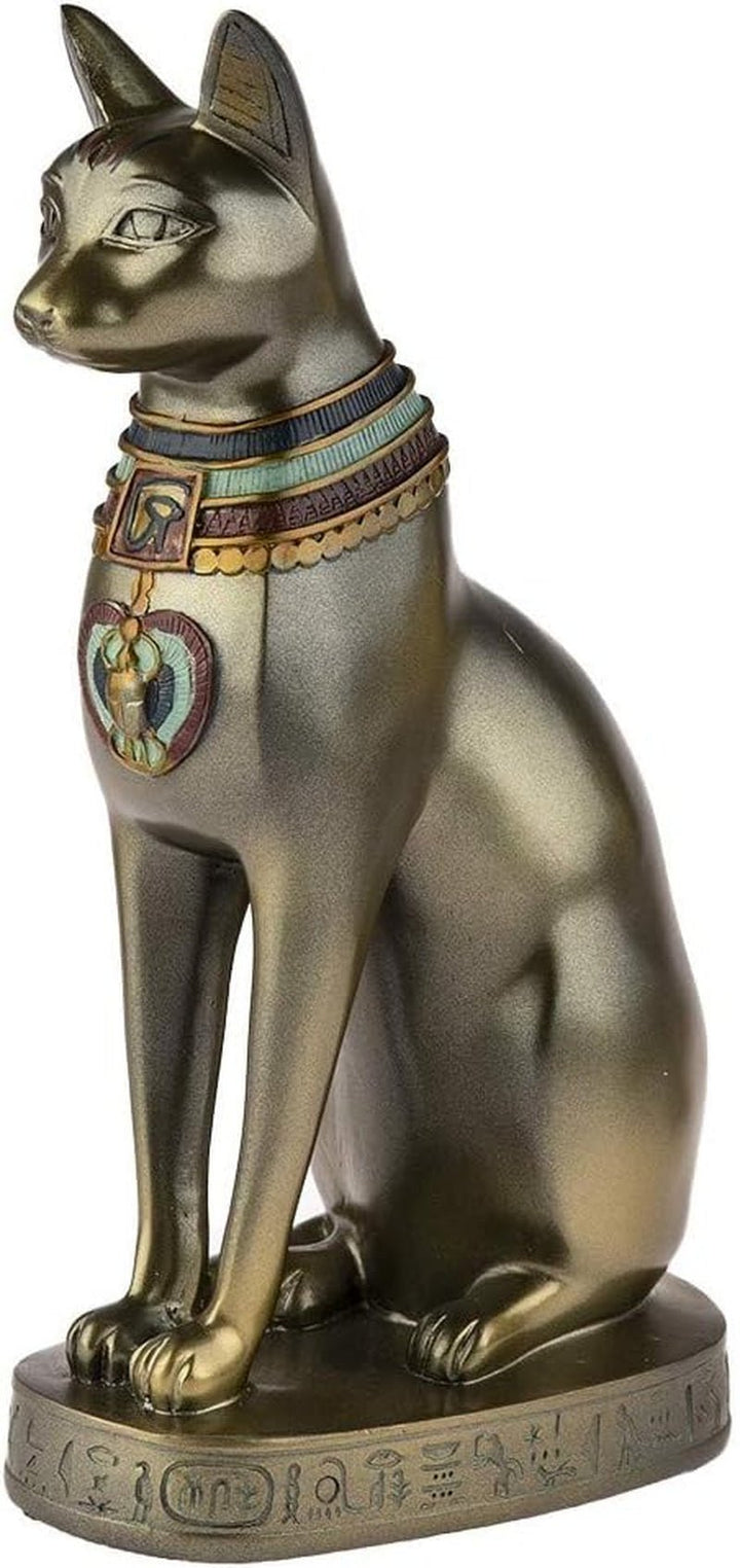 - Statuetă Bastet 21 cm - Statuetă pisică egipteană - Statuie decorare Egiptul Antic - Figurină pisică - Bust egiptean - Decorațiune originală idee cadou - Sculptură zeitate Statuete si sculpturi Naty Shop