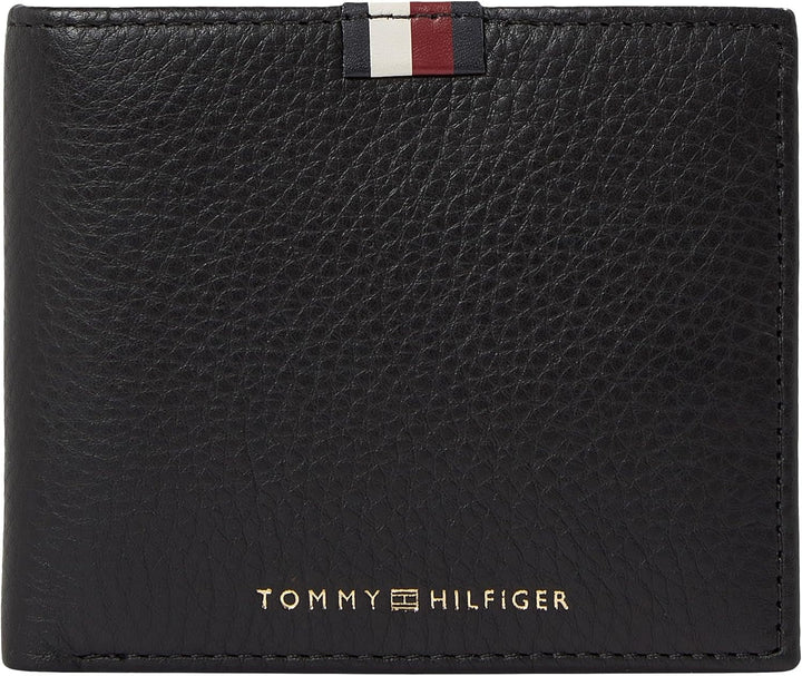 Tommy Hilfiger pentru bărbați Th Prem Lea Cc Flap and Coin Am0am11270 Portofele Portofel Barbati Naty Shop Negru (negru) Os