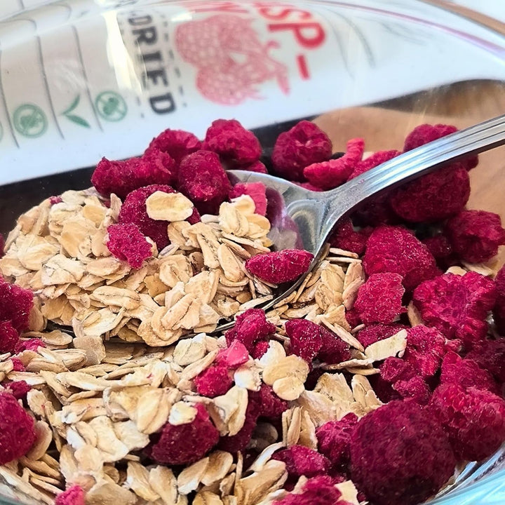 Zmeură liofilizată Bucăți rupte | XL 300g Fructe uscate Liofilizate | Zmeură uscată Fără gluten Fructe liofilizate | Fructe liofilizate | Zmeură liofilizată Produse deshidratate Naty Shop